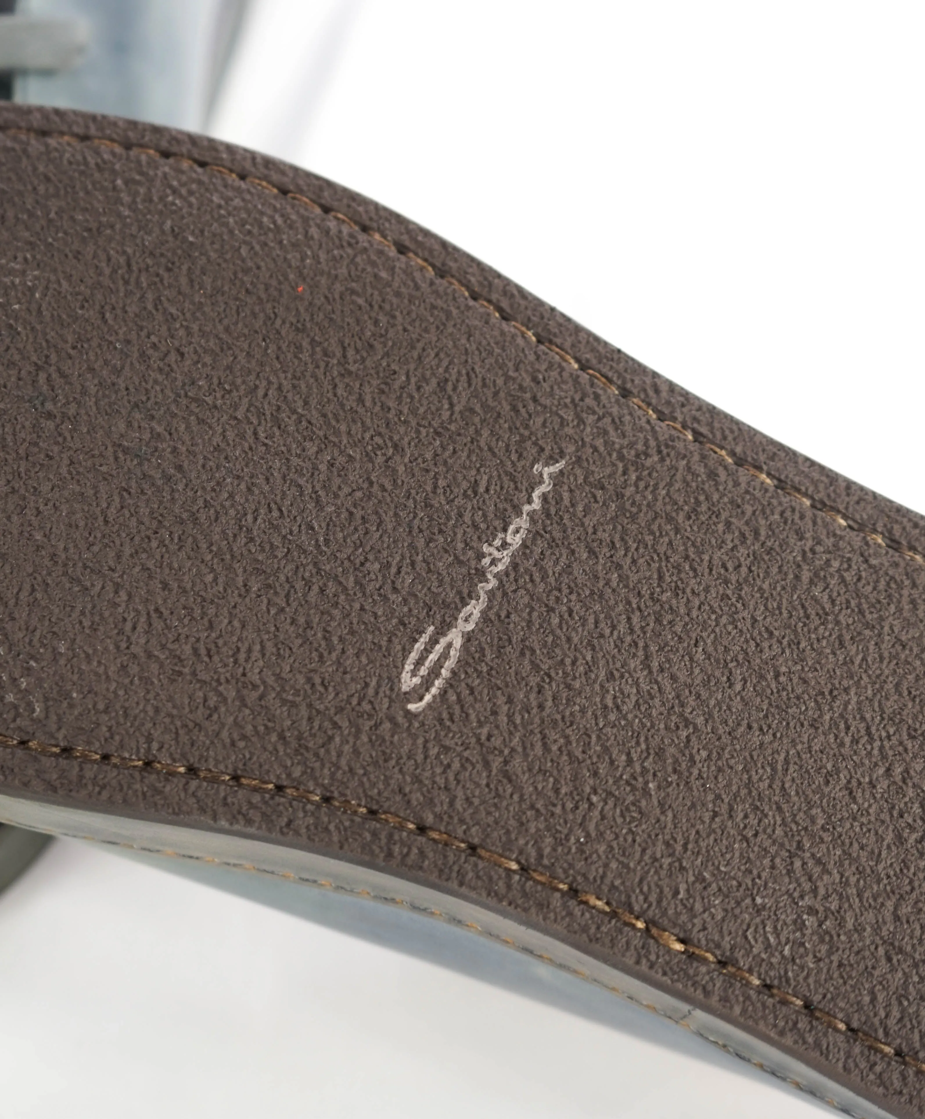 $1,295 SANTONI -  Green/Blue Hand Patina Full Leather Sneaker - 13 (12 IT)