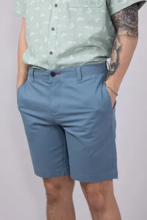 1897 Legends 9” Heavy Washed Twill Flat Front Shorts for Men in Blue | 5GLL1223-MALIBUBLUE