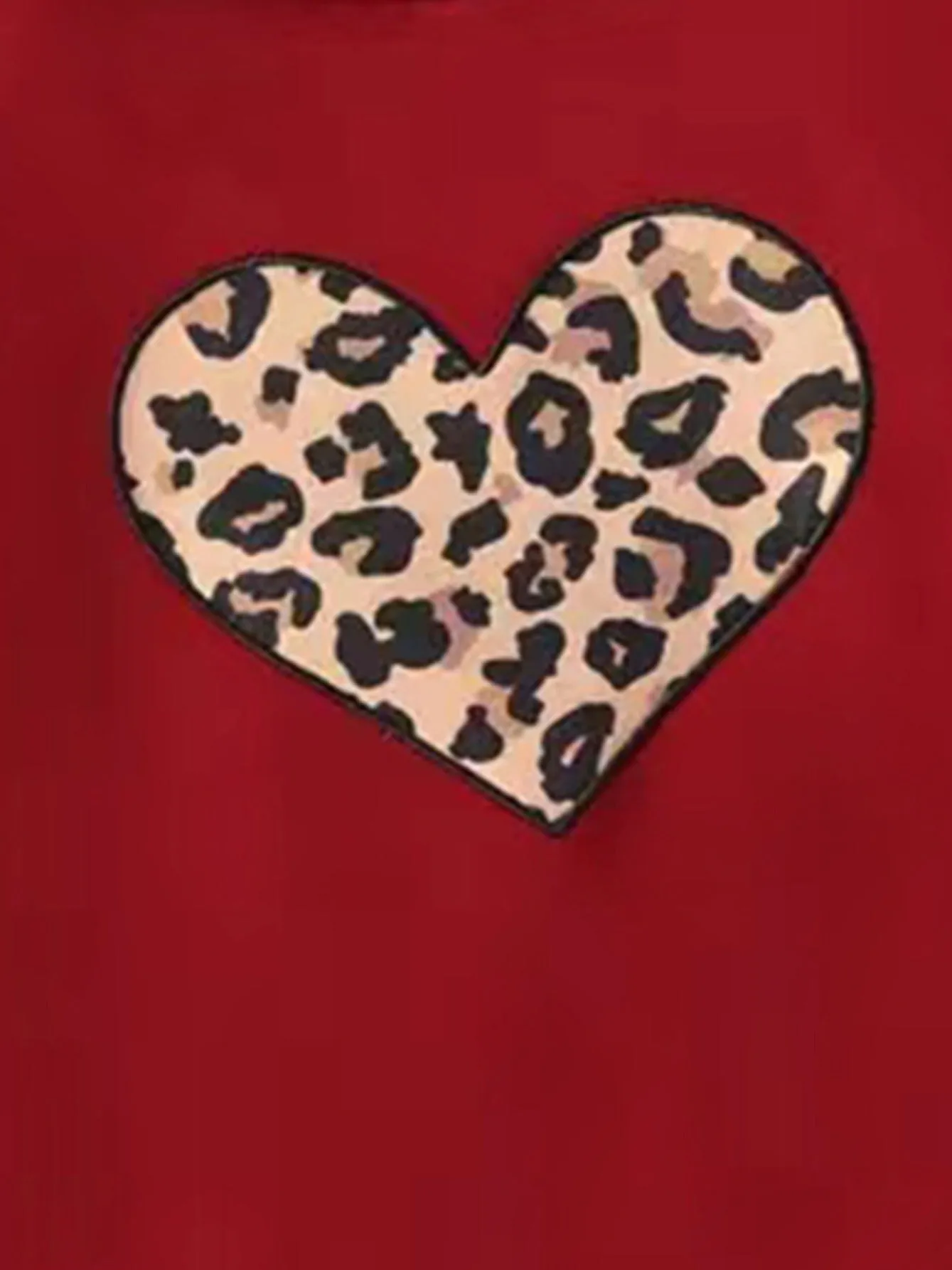 2pcs Baby Girls Leopard-Print Paneled Hoodie and Pants Set