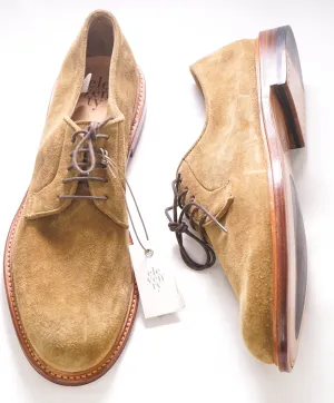 $895 ELEVENTY - Brown Oxford/Derby Distressed Brown Suede - 11 US (44EU)