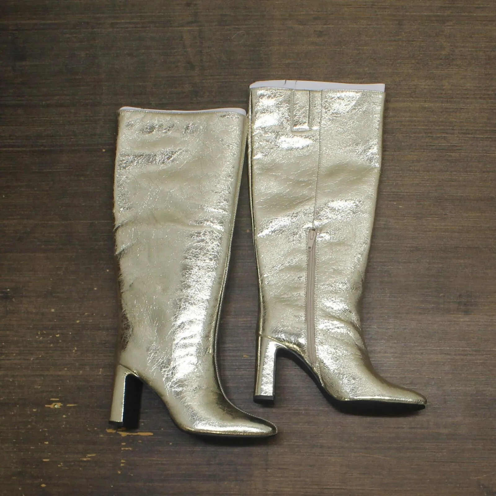 A New Day Womens Diva Stovepipe Tall Boots 90974902 Gold Yellow 8M