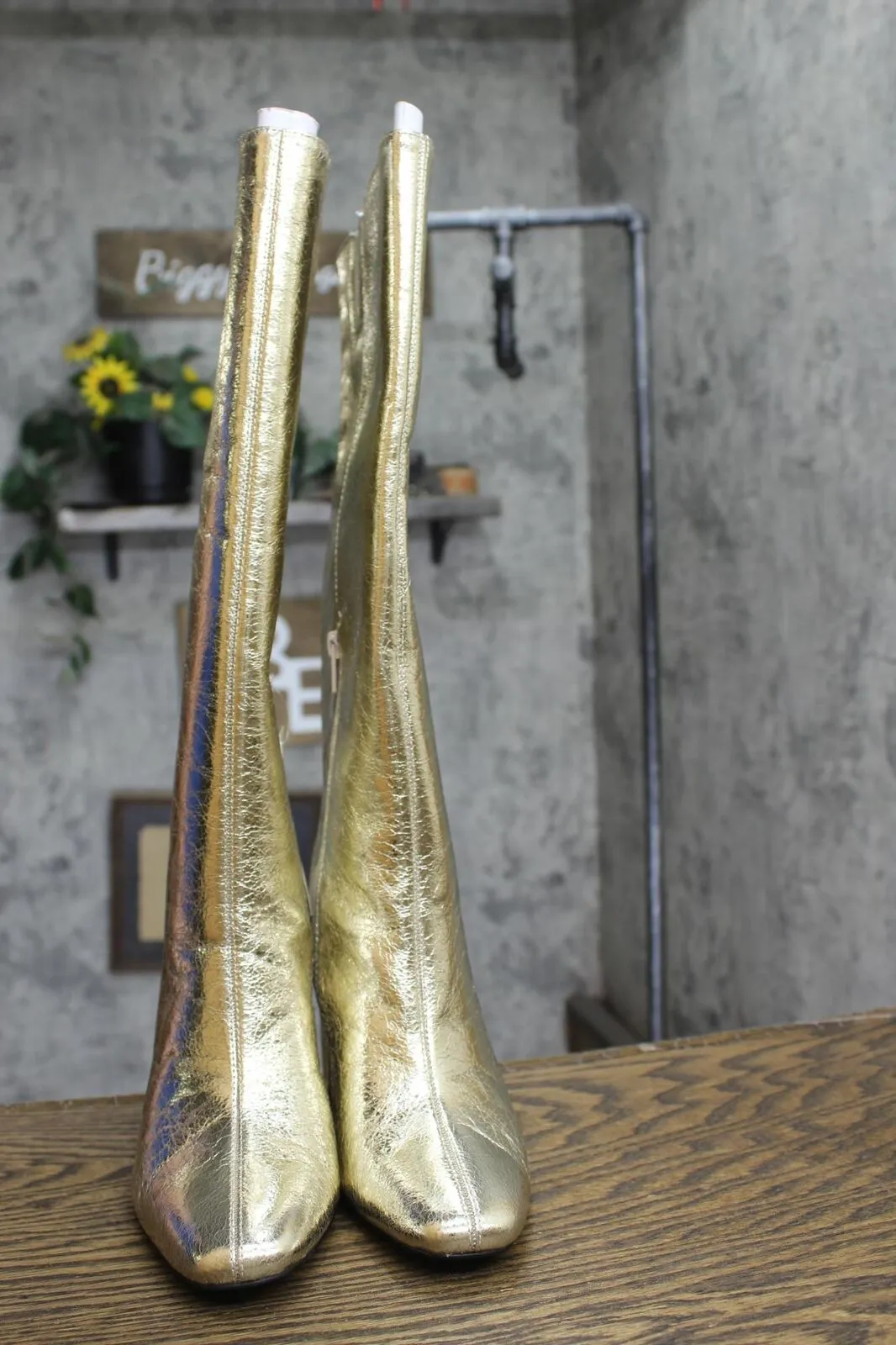 A New Day Womens Diva Stovepipe Tall Boots 90974902 Gold Yellow 8M