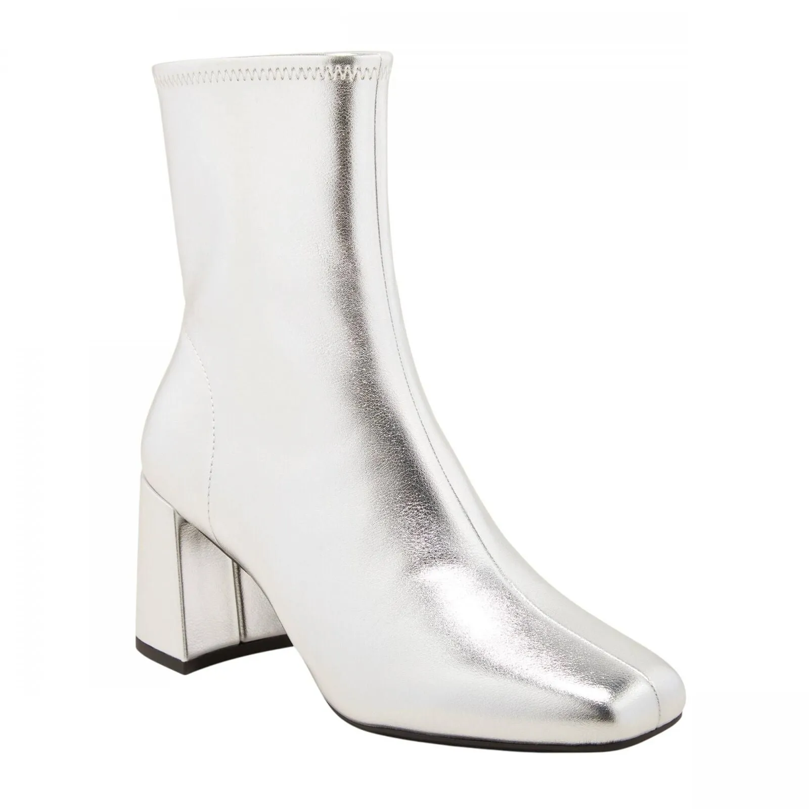 A New Day Womens Pippa Chunky Heel Ankle Boots 91307540 Silver 8.5M