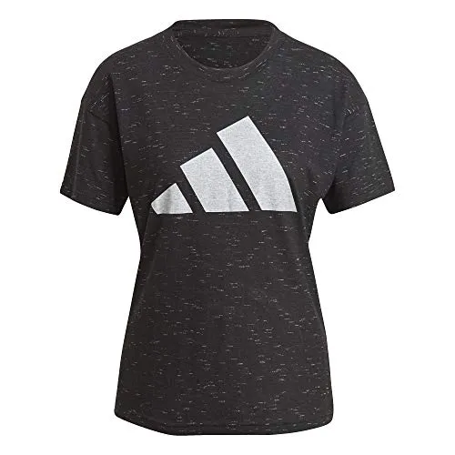 adidas womens Win 2.0 Tee Black Melange 1X