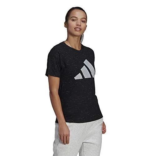 adidas womens Win 2.0 Tee Black Melange 1X