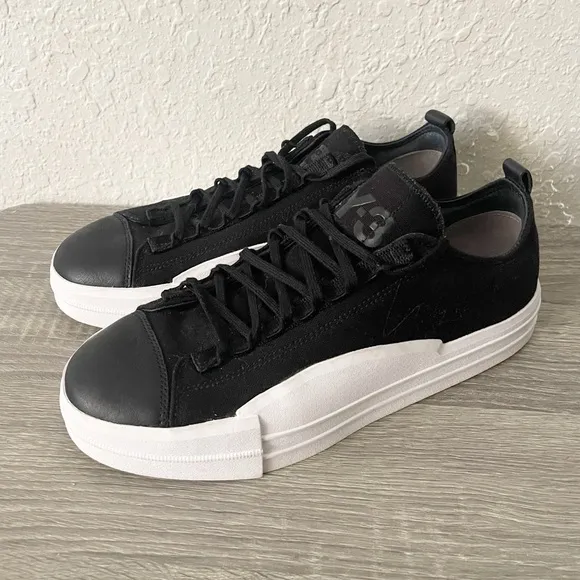 Adidas Y3 Yuben Low Black White Sneakers Shoes Size Mens 7.5