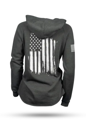 America - Lightweight Women's V-Neck Hoodie