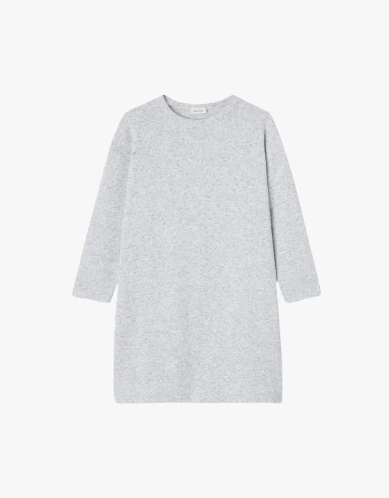 American Vintage Evona Dress in Melange Light Grey