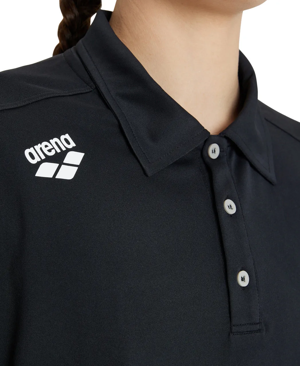 Arena Team Unisex Solid Polo Shirt - Black