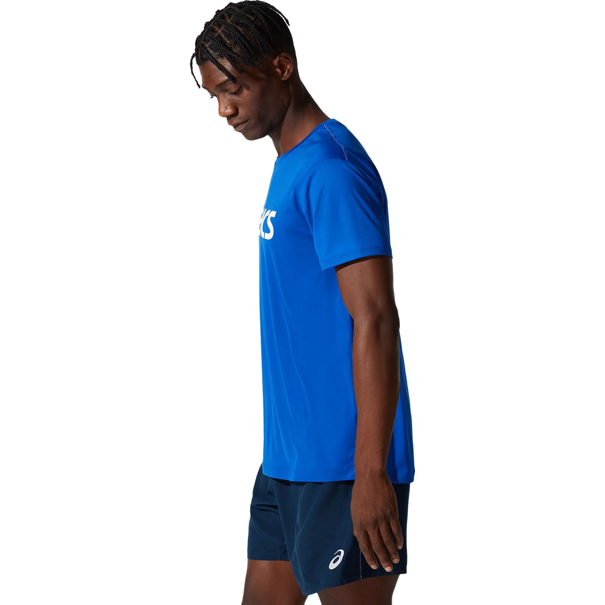 ASICS Silver Mens Short Sleeve Tee