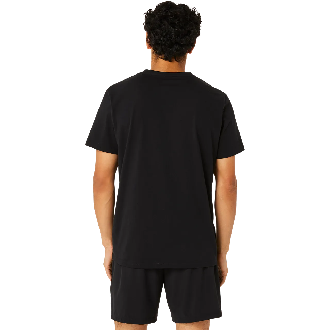 ASICS Stripe Logo Graphic Mens Short Sleeve Top