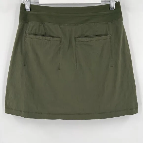 Athleta Trekkie North Mid Rise Green Skort Skirt Shorts 541879 Women’s Size 6