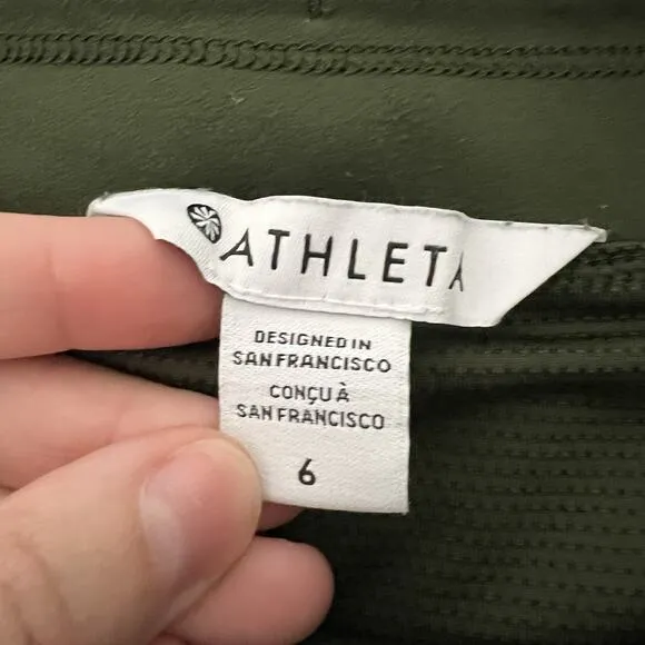 Athleta Trekkie North Mid Rise Green Skort Skirt Shorts 541879 Women’s Size 6