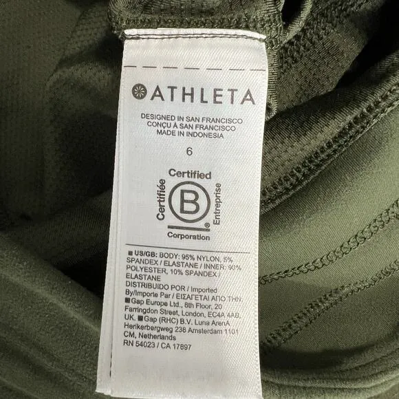 Athleta Trekkie North Mid Rise Green Skort Skirt Shorts 541879 Women’s Size 6