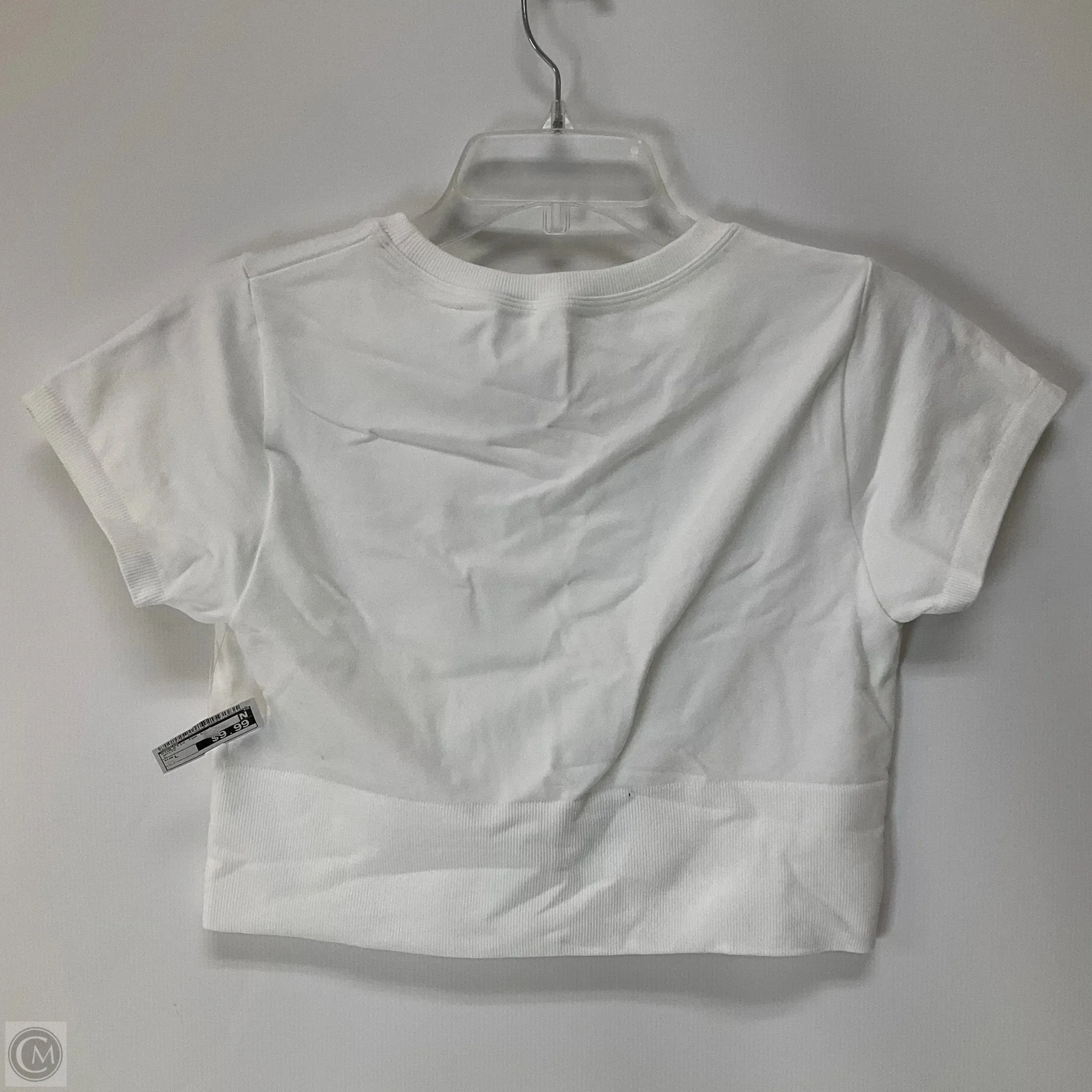 Athletic Top Short Sleeve By Aerie In White, Size: L