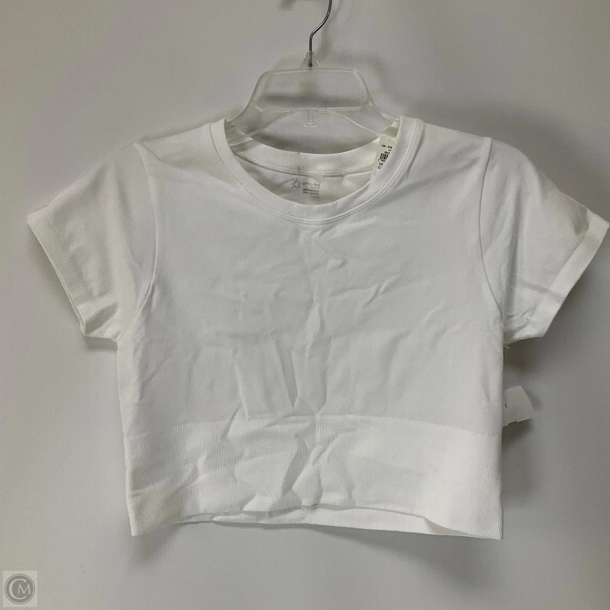Athletic Top Short Sleeve By Aerie In White, Size: L