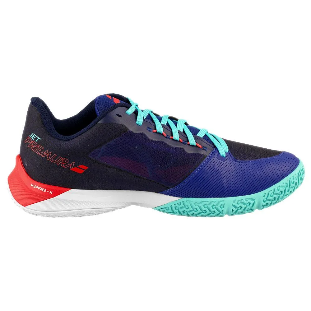 Babolat Men's Jet Premura 2 - Padel - Blue/Poppy Red