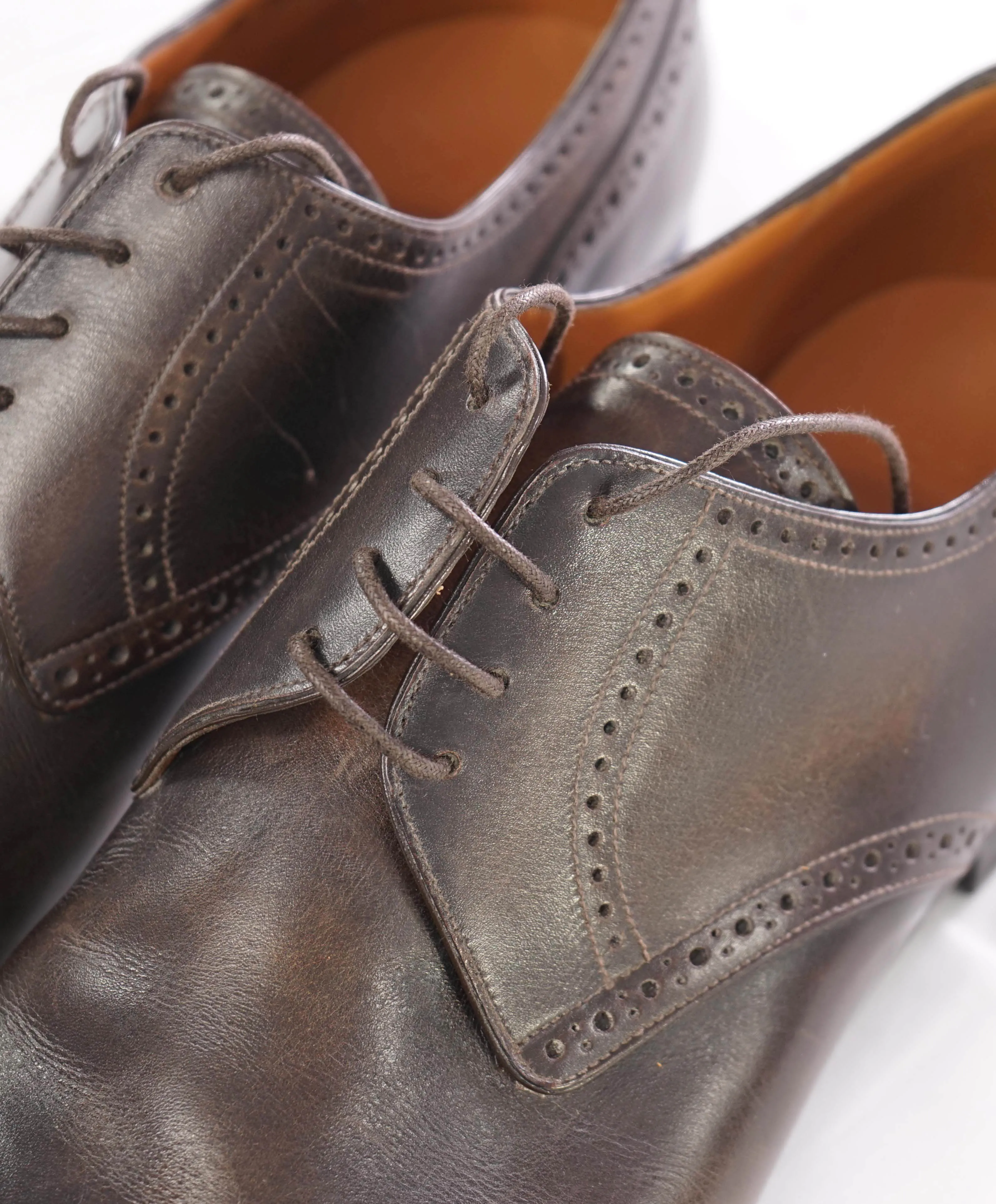 BALLY - “LANTOUR” Brown Patina Oxfords With Durable Rubber Sole - 12.5 US (11.5 UK)
