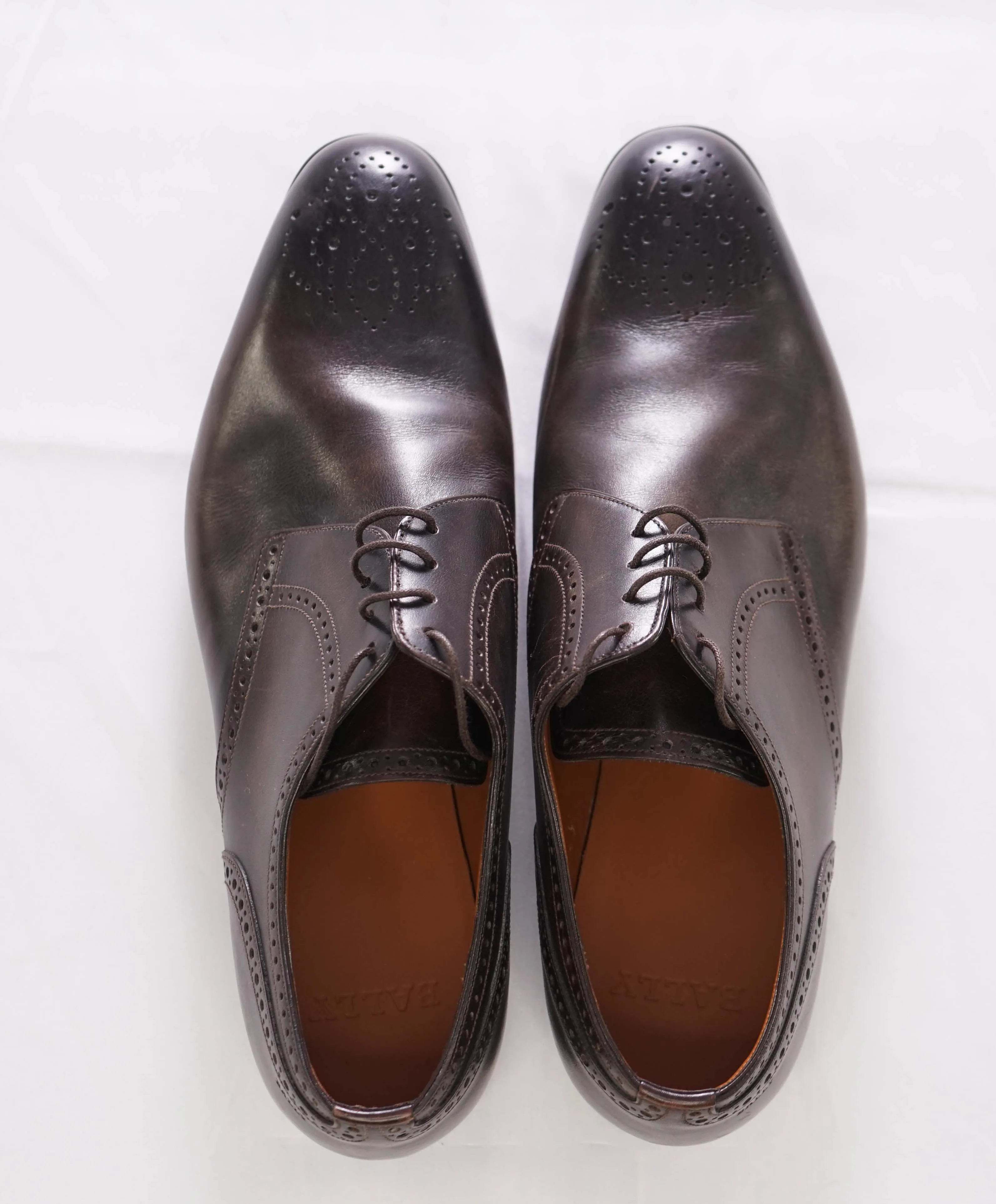 BALLY - “LANTOUR” Brown Patina Oxfords With Durable Rubber Sole - 12.5 US (11.5 UK)