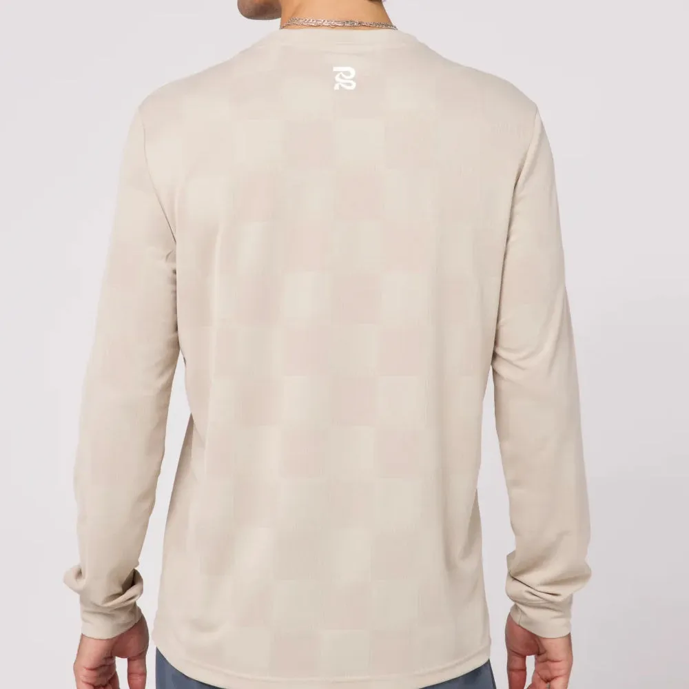 Bandit Running Cheque Jacquard Long Sleeve - Stone