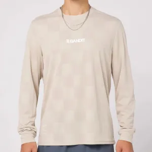 Bandit Running Cheque Jacquard Long Sleeve - Stone