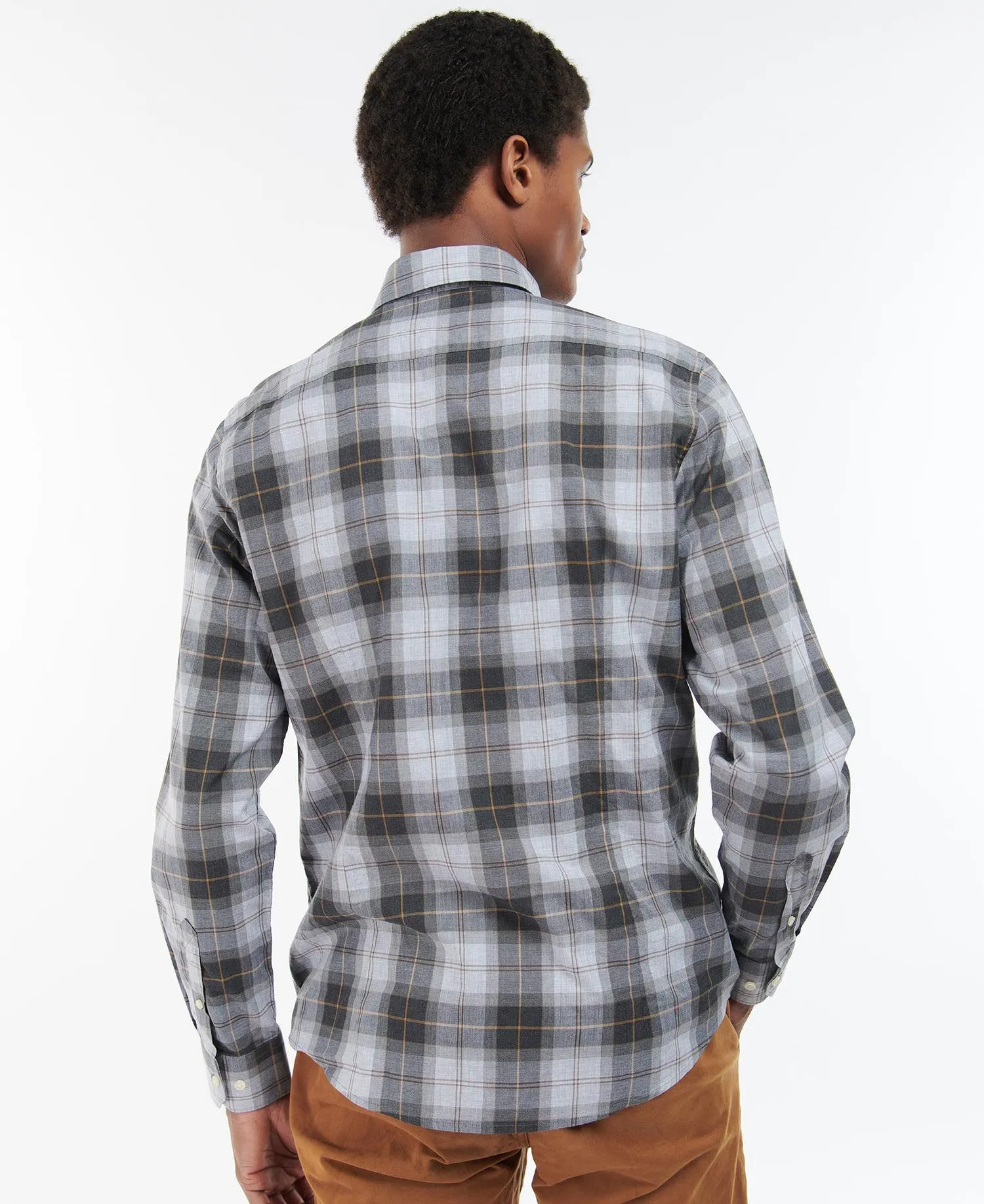BARBOUR WETHERAM TAILORED SHIRT - GREYSTONE
