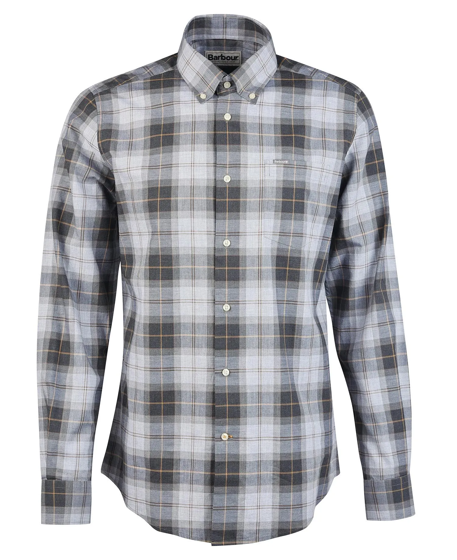 BARBOUR WETHERAM TAILORED SHIRT - GREYSTONE