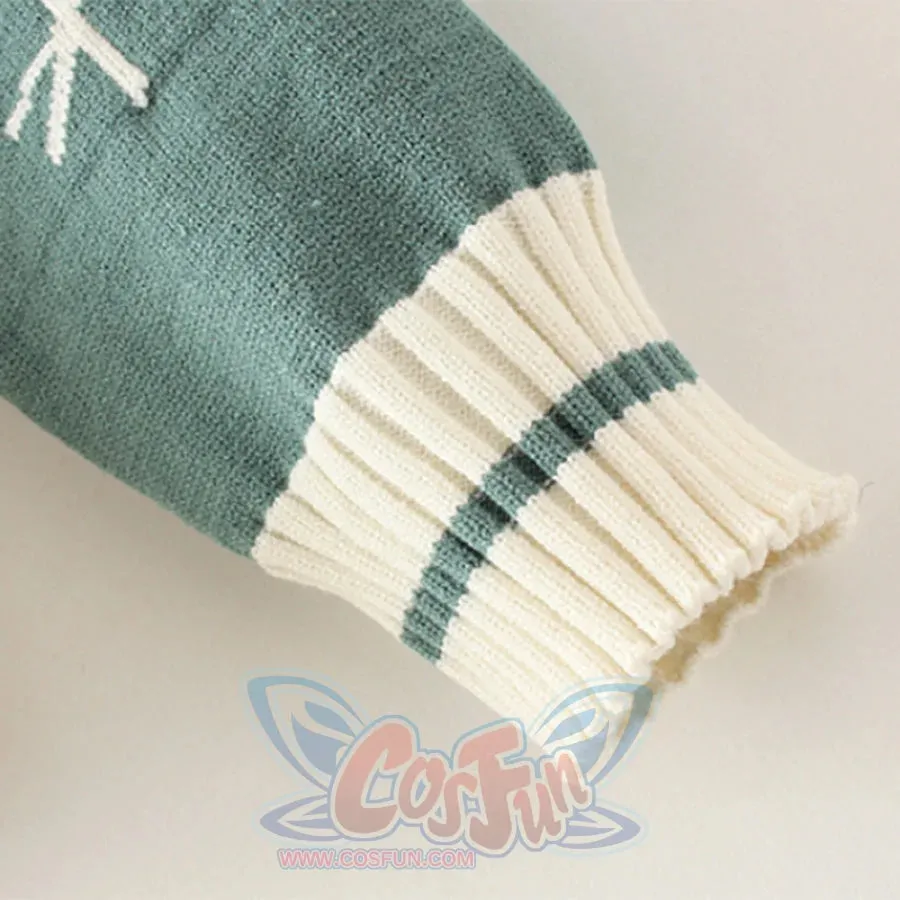 Bear Snowflake Pattern Sweater Winter High Collar Kintted Sweater J30009