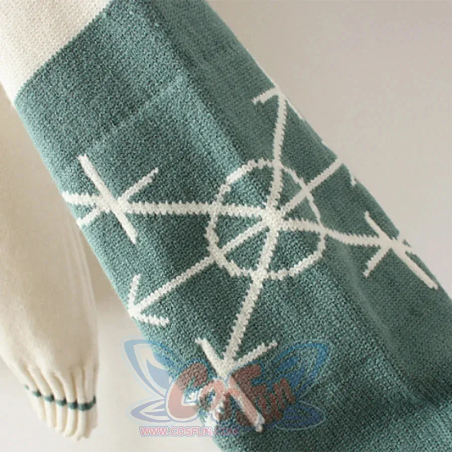 Bear Snowflake Pattern Sweater Winter High Collar Kintted Sweater J30009