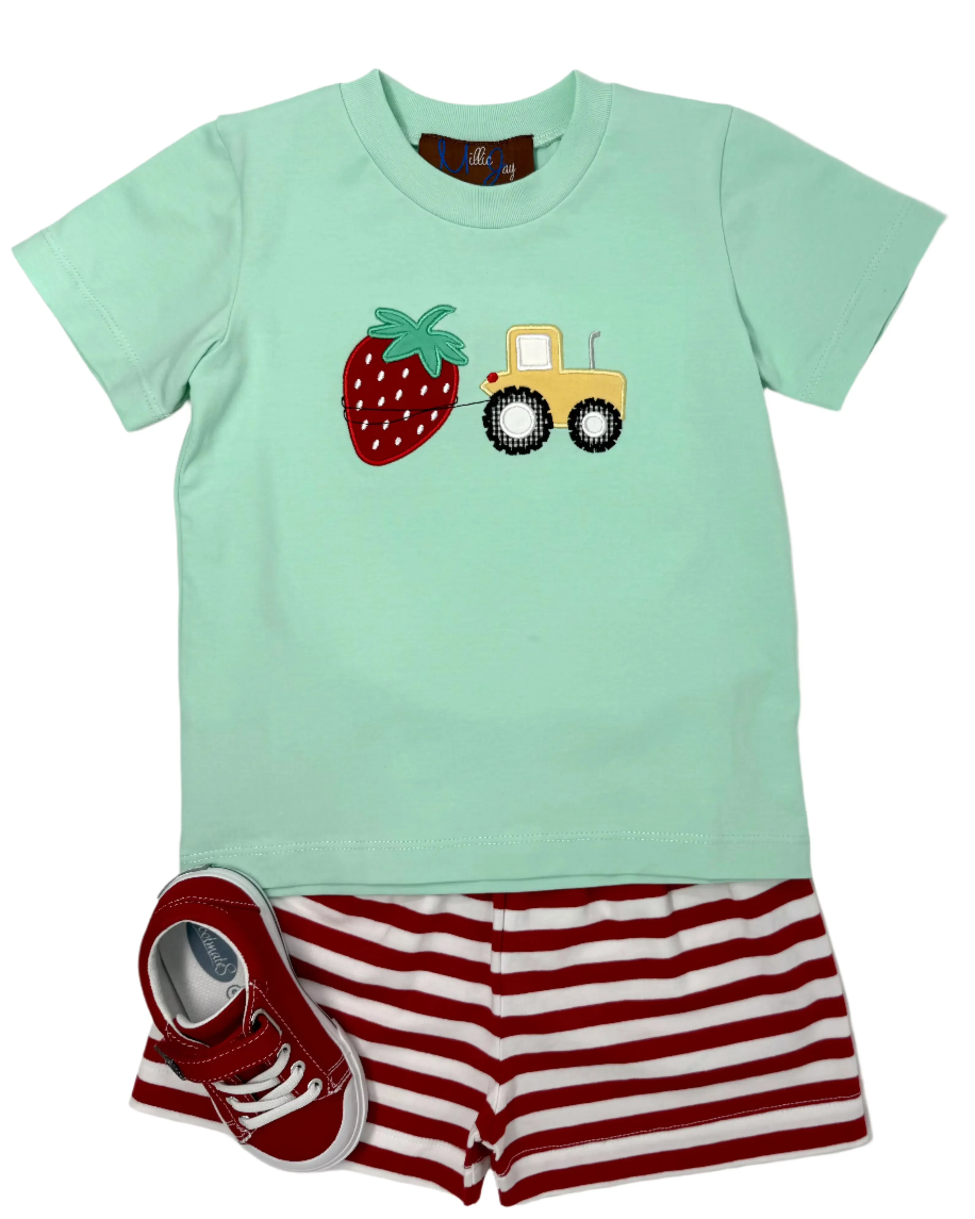Berry Applique Boys Short Set