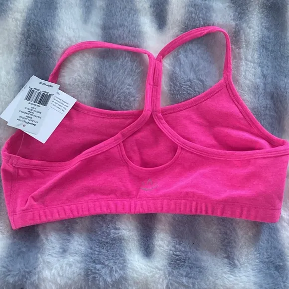 Beyond Yoga Space-dye Slim Racerback Sports Bra in Electric Pink