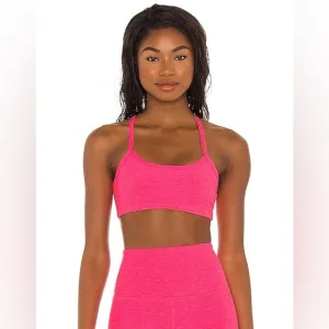 Beyond Yoga Space-dye Slim Racerback Sports Bra in Electric Pink