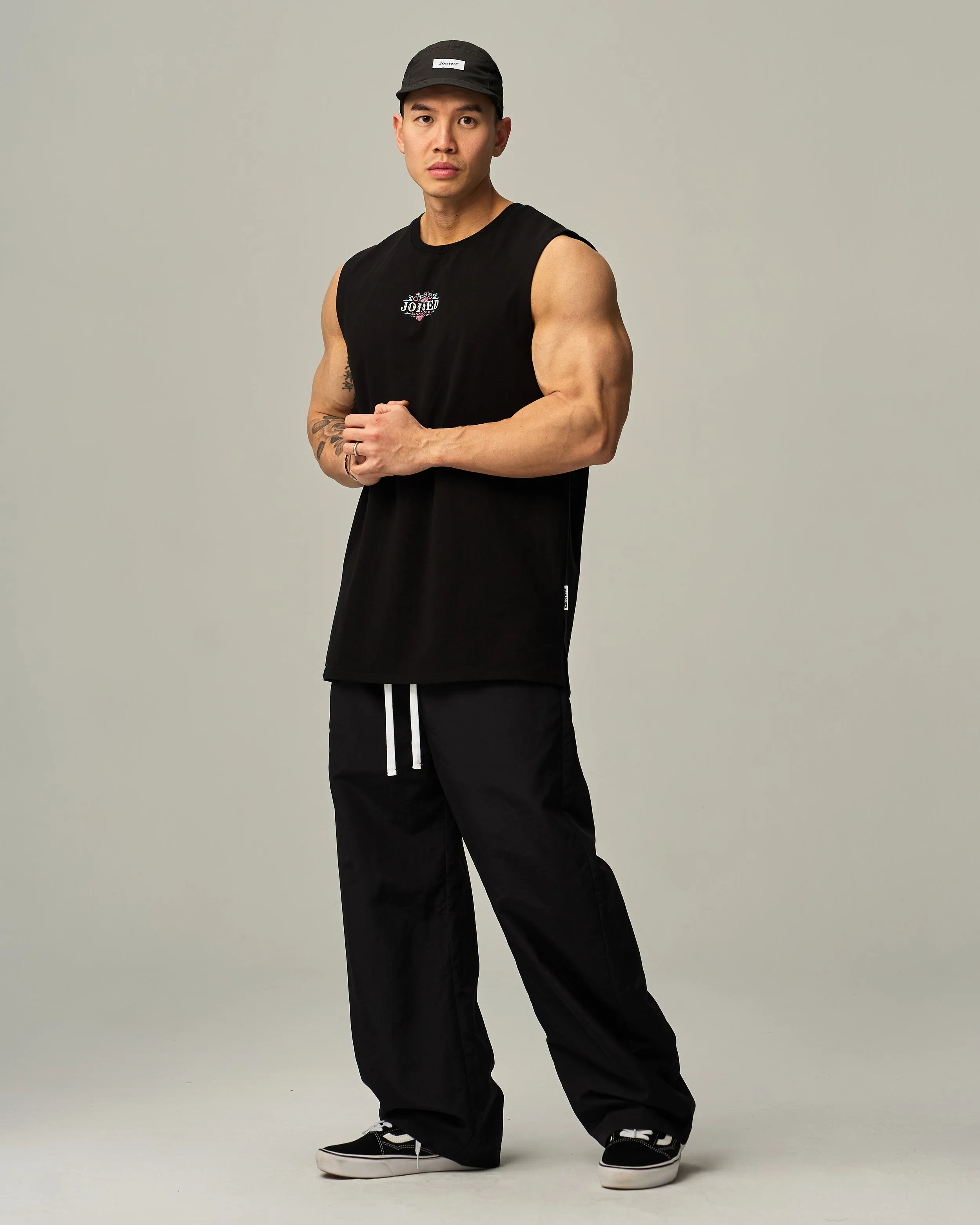 Blossom Ribbed-Neck Cropped Tank