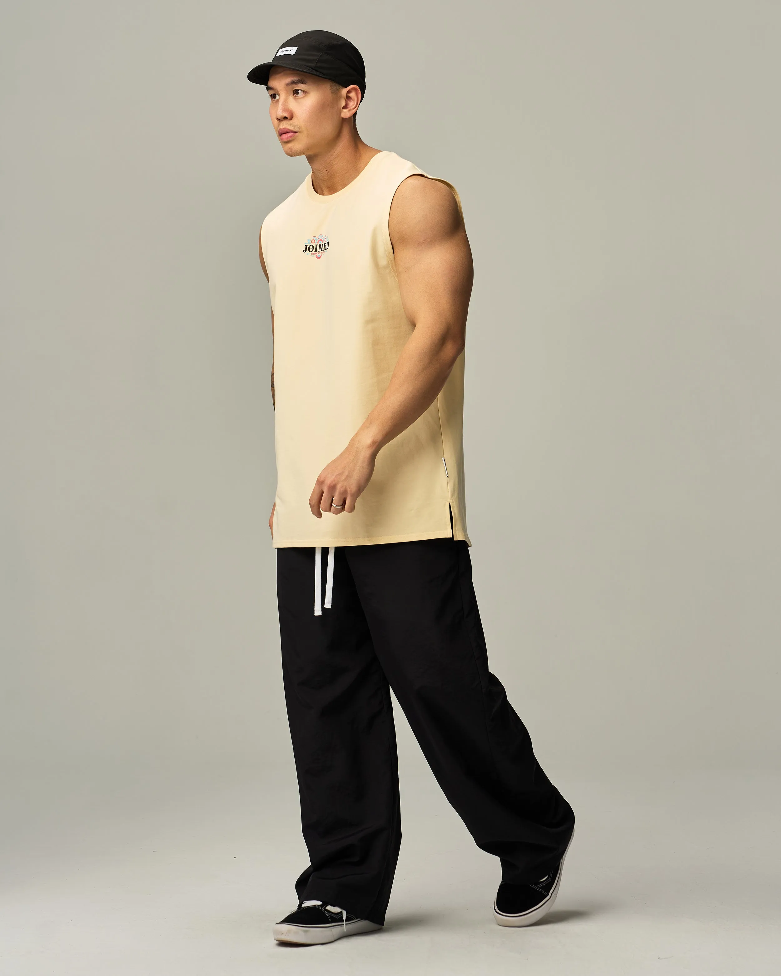 Blossom Ribbed-Neck Cropped Tank