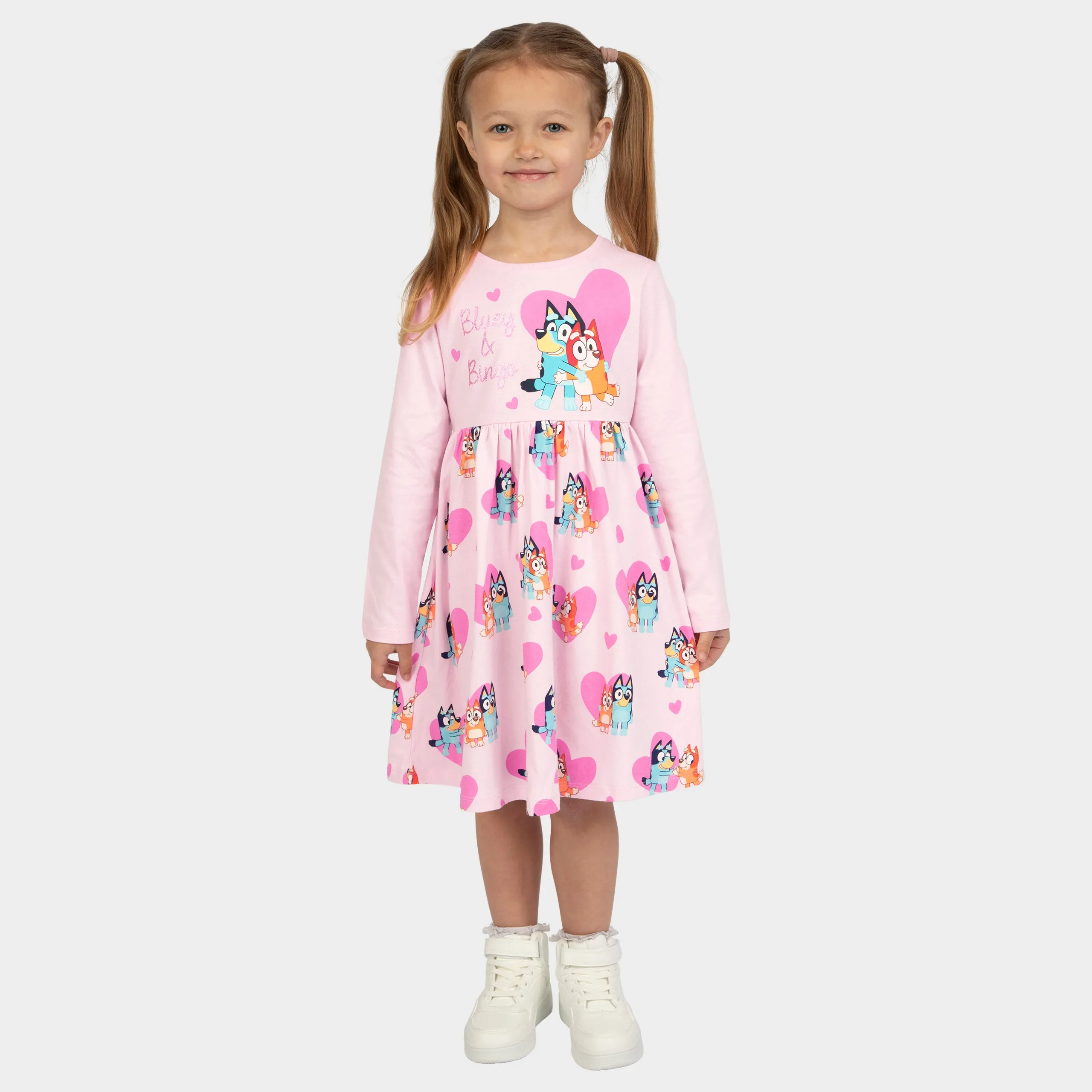 Bluey Dress - Bluey And Bingo Hearts