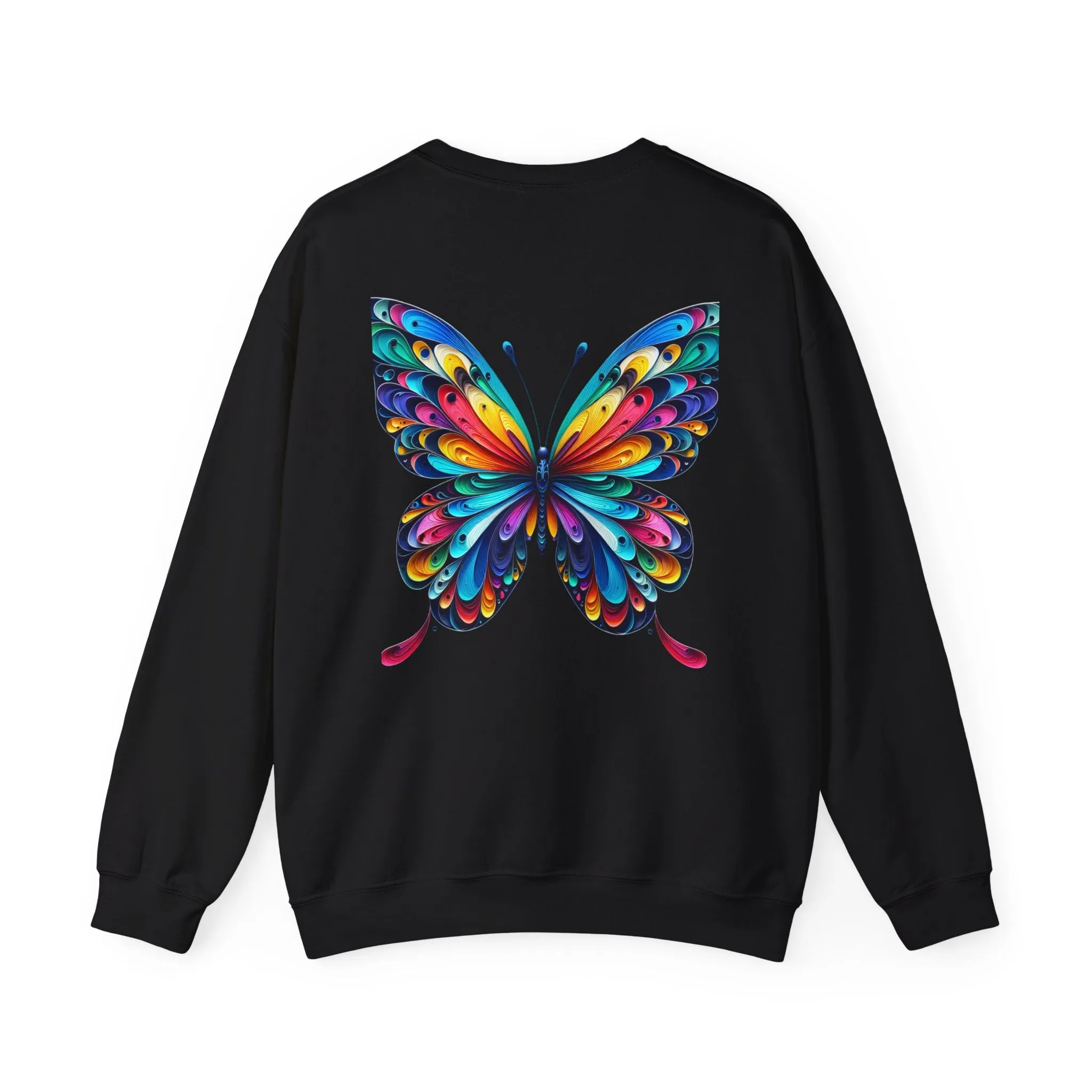 Boss Lady Butterfly Unisex Heavy Blend™ Crewneck Sweatshirt - Inspirational Gift for Women