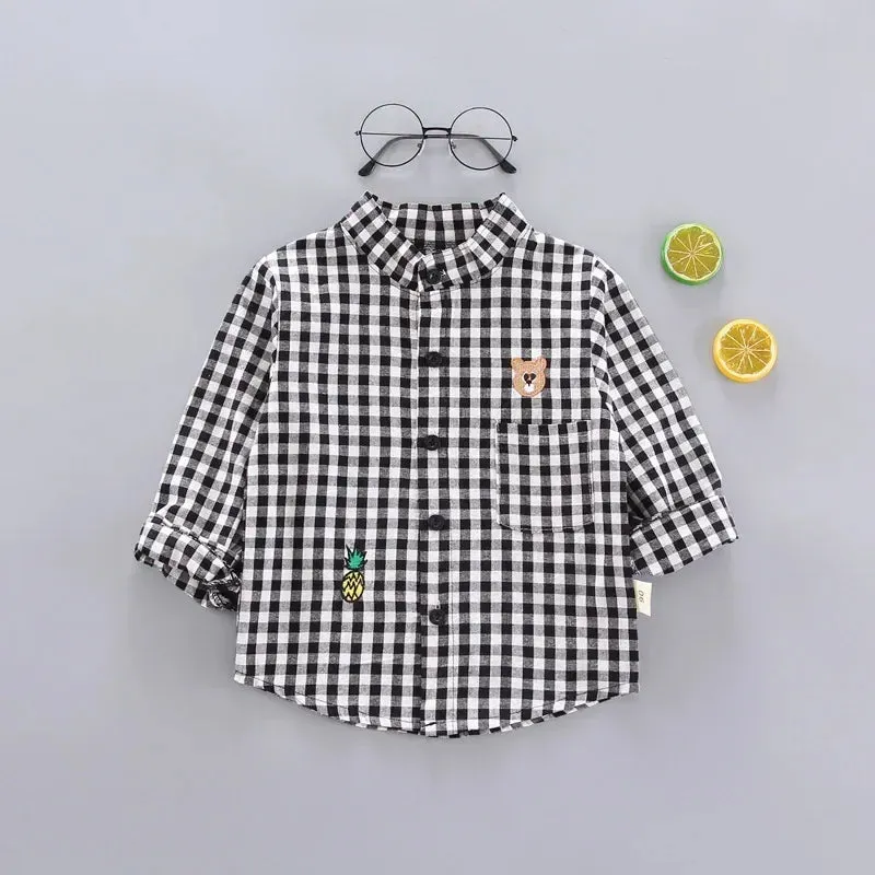 Boys & Girls Cotton Checkered Clothes Shirt