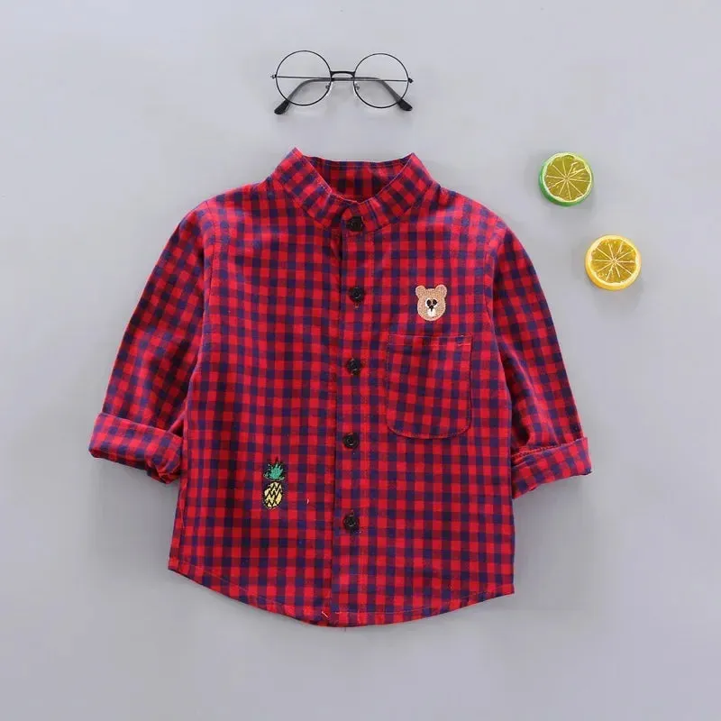 Boys & Girls Cotton Checkered Clothes Shirt