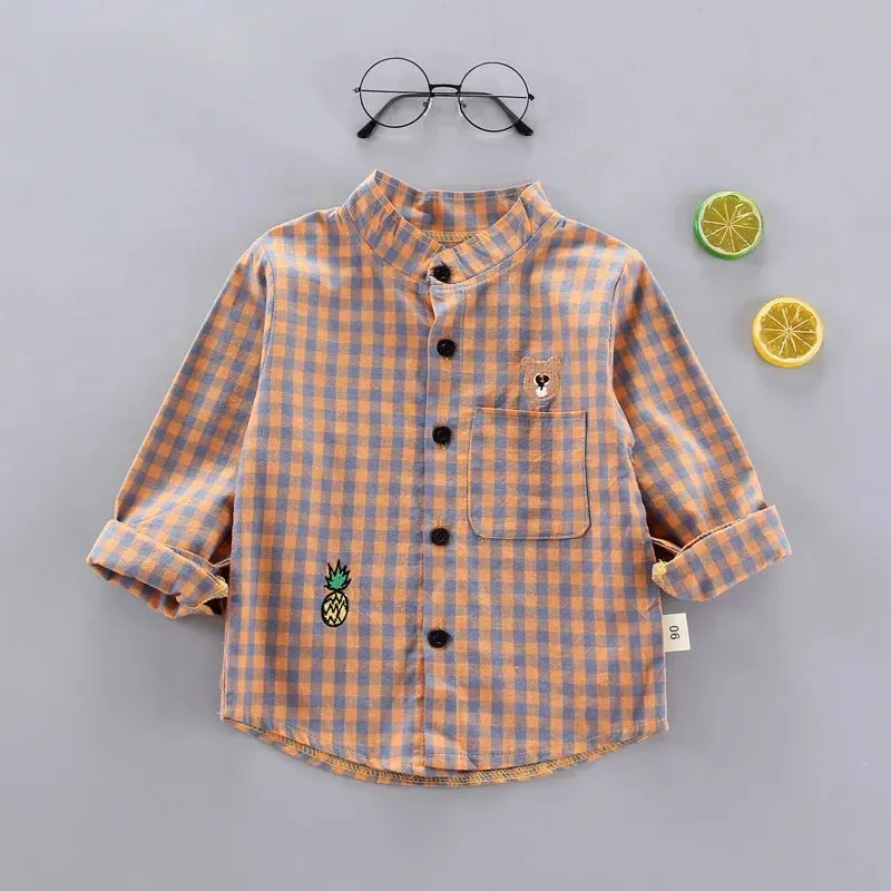 Boys & Girls Cotton Checkered Clothes Shirt