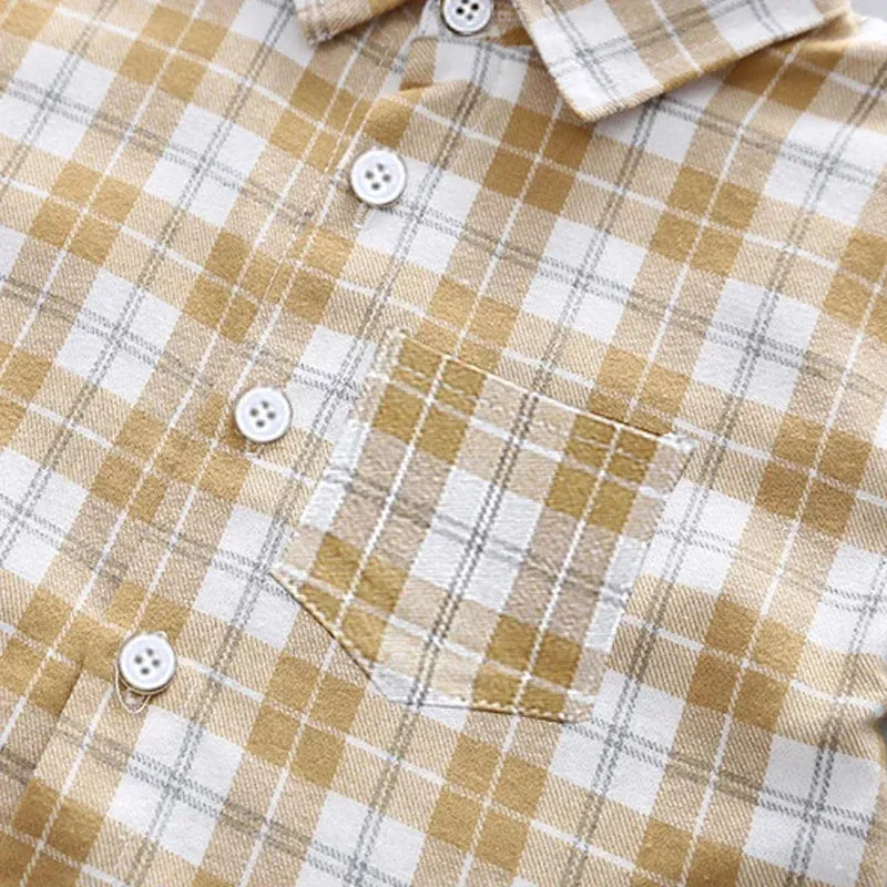 Boys & Girls Cotton Checkered Clothes Shirt