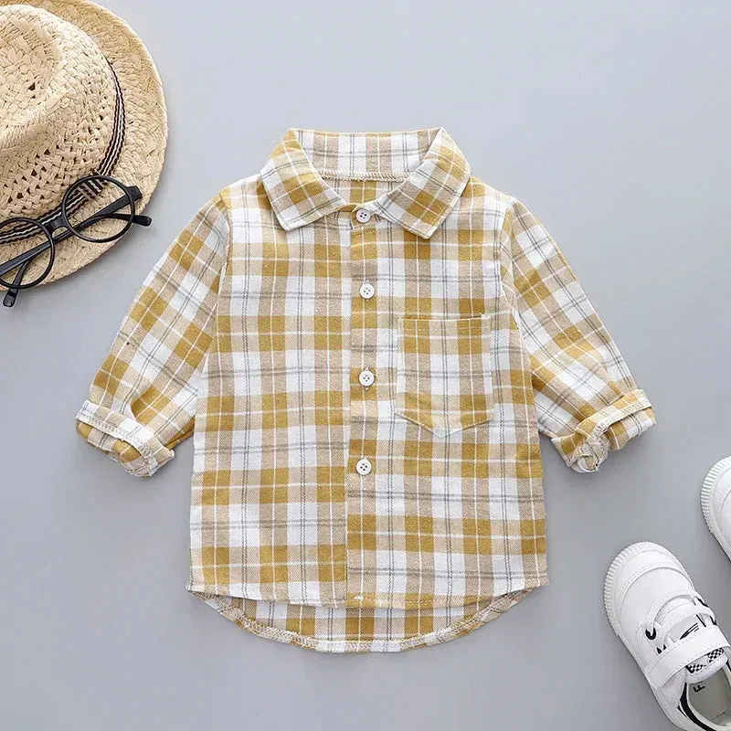 Boys & Girls Cotton Checkered Clothes Shirt