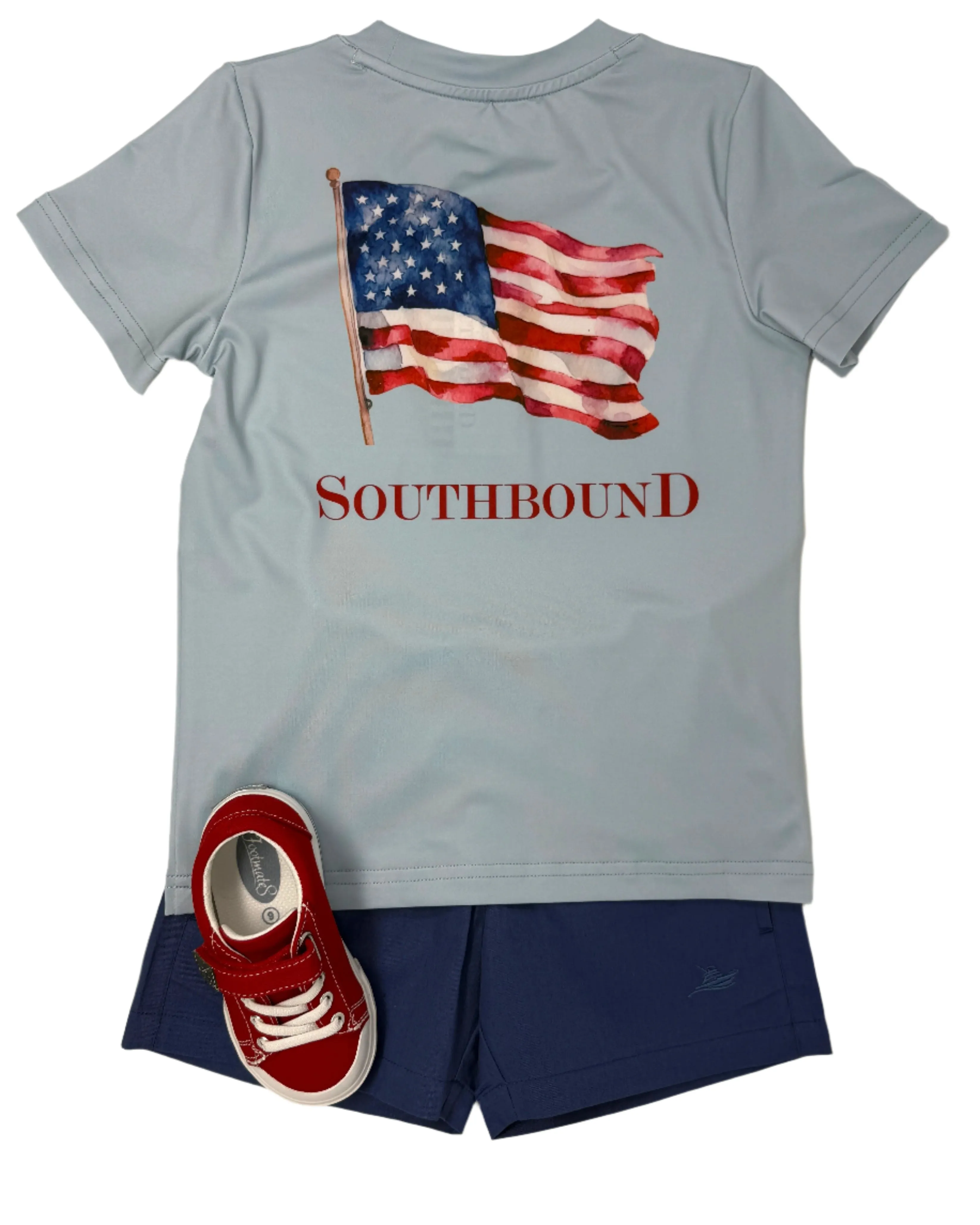 Boy's Performance Tee - USA Flag