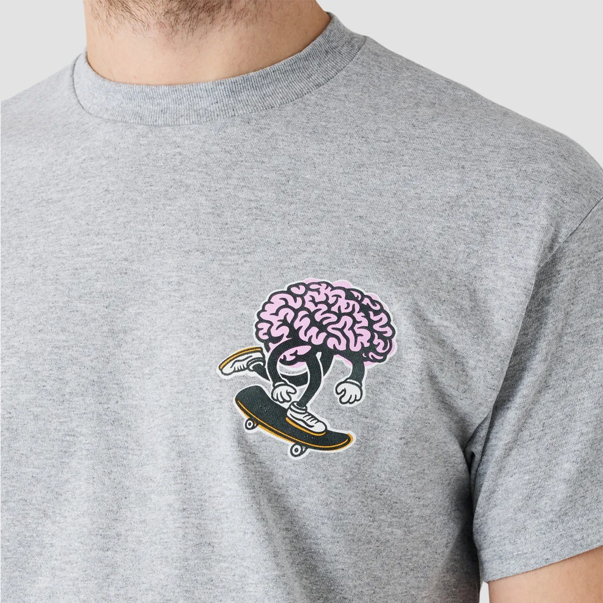 Brain Drain Brain Push T-Shirt Grey
