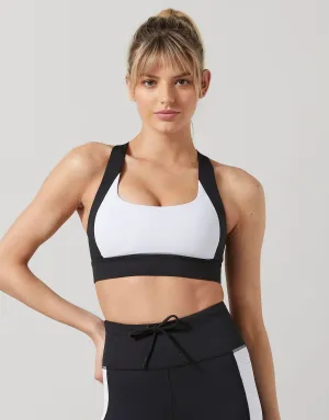 Brooke Sports Bra in Black & White