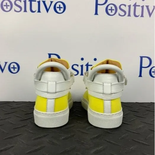 Buscemi 100MM Kid Licra Yellow Leather Sneakers