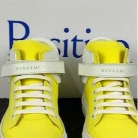 Buscemi 100MM Kid Licra Yellow Leather Sneakers
