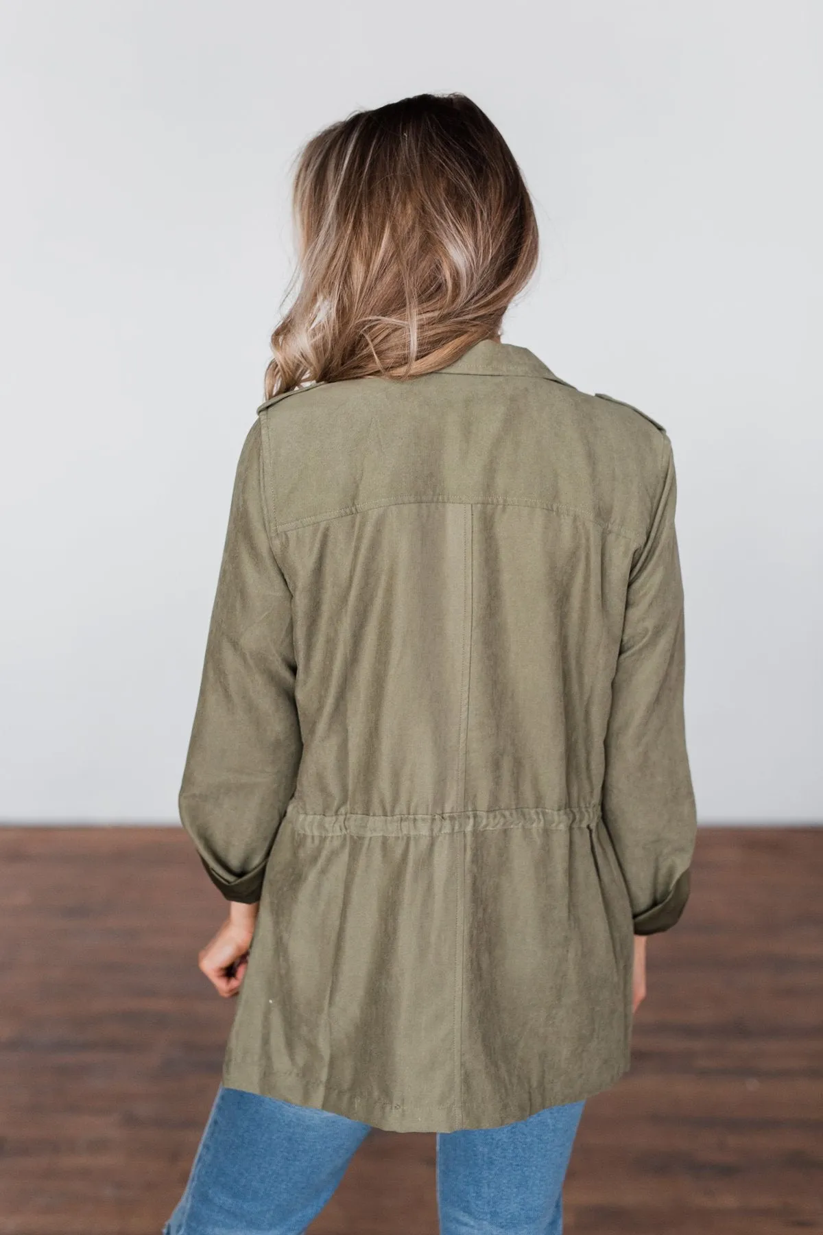 Care About You Lightweight Jacket- Olive
