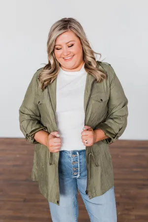 Care About You Lightweight Jacket- Olive
