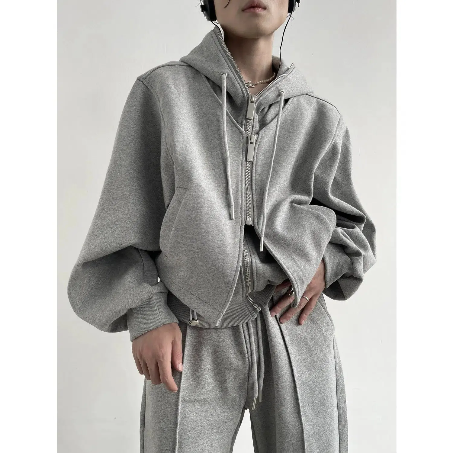 Casual Sports Hoodie Sweatpants Suit