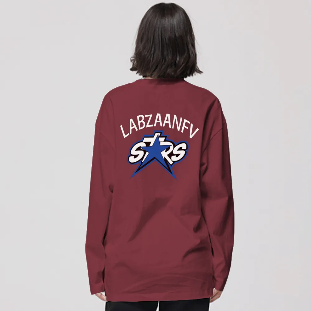Casual Stars Letter Print Sweatshirt